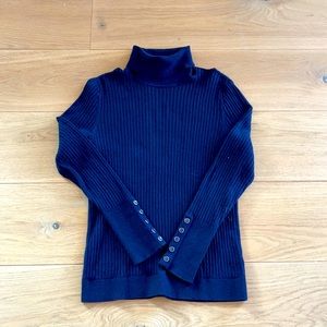 Talbots M Navy Turtleneck Sweater